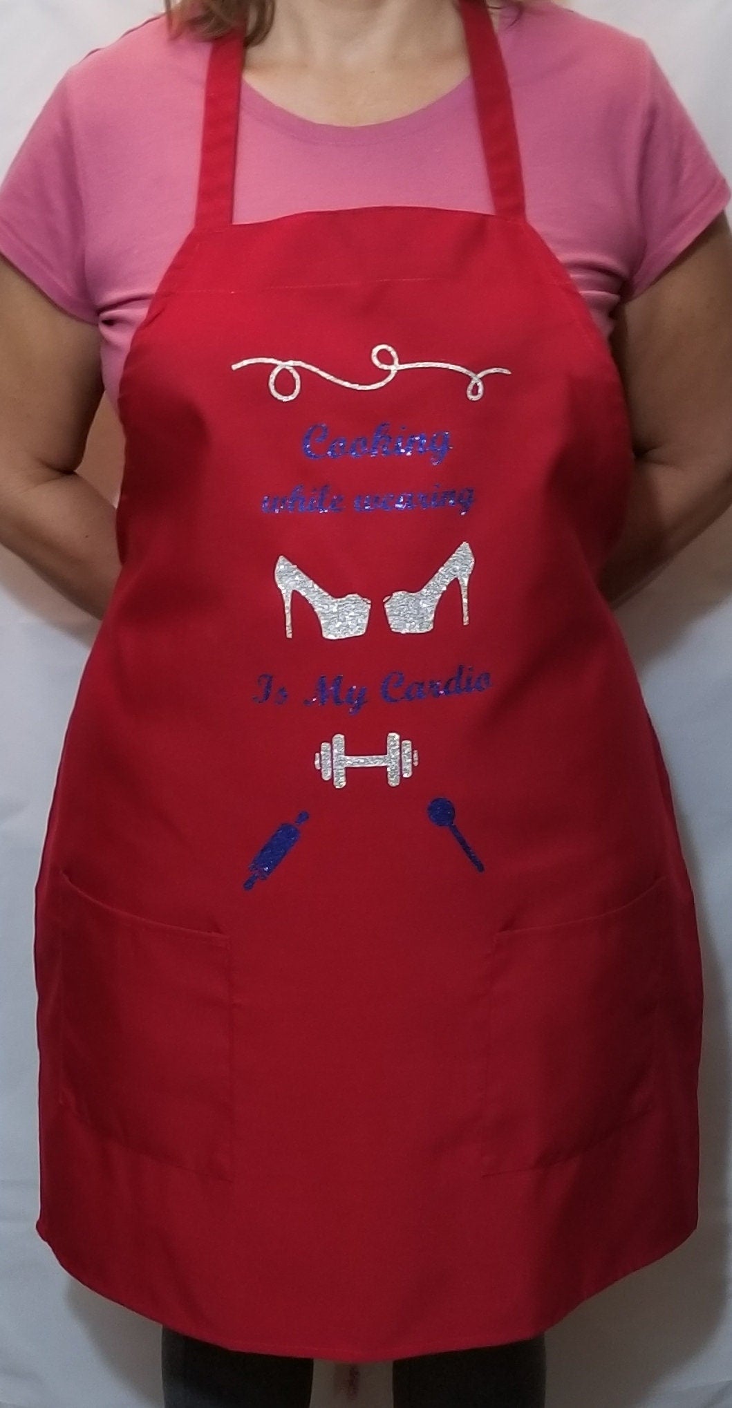 Diva Heels Aprons "Cooking While  Wearing Heels is My Cardio"