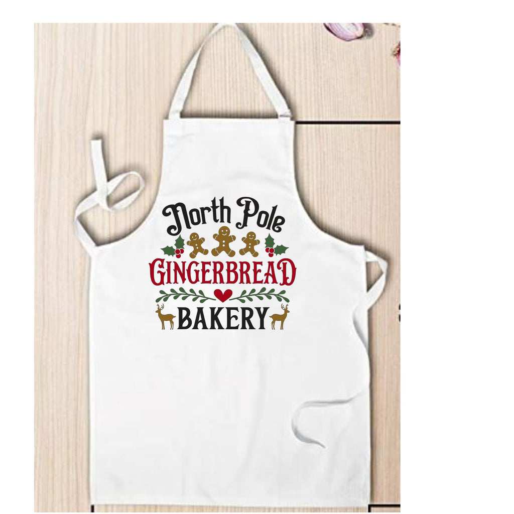 Christmas Family , Gingerbread Design, Holiday Baking Apron
