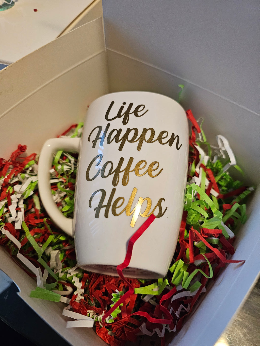 Life Happens Coffee Helps Mug